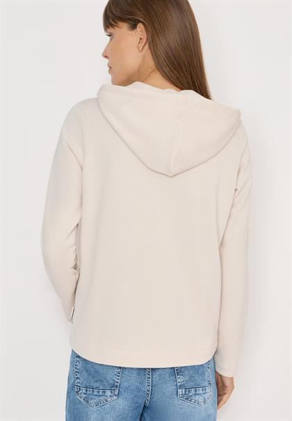 Kapuzenshirt mit Stickerei light greige