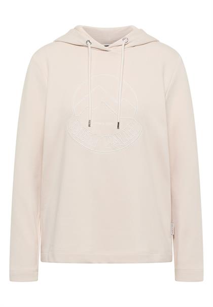 Kapuzenshirt mit Stickerei light greige