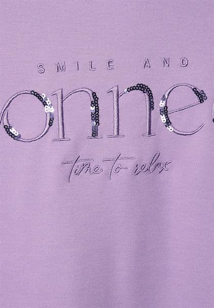 Kapuzenshirt mit Stickerei soft pure lilac