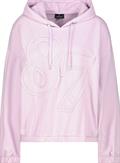 Kapuzenshirt mit Stoffbuchstaben lavender rose
