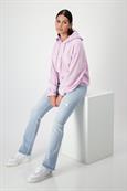 Kapuzenshirt mit Stoffbuchstaben lavender rose