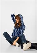 Kapuzenshirt mit Streifen deep blue