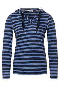 Kapuzenshirt mit Streifen deep blue