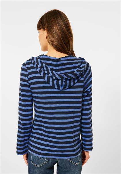 Kapuzenshirt mit Streifen deep blue