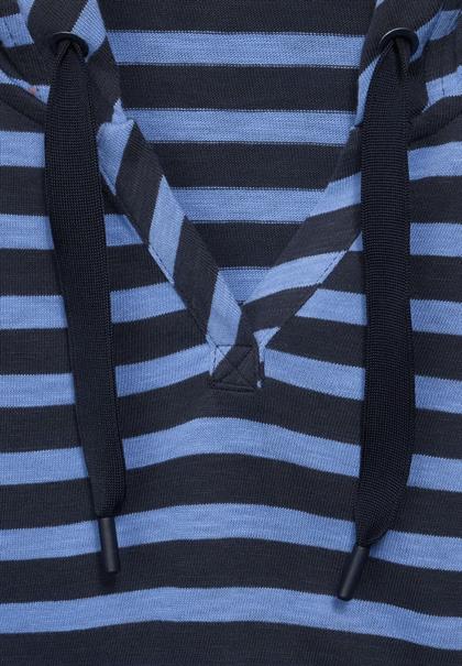 Kapuzenshirt mit Streifen deep blue