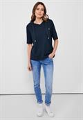 Kapuzenshirt mit Struktur deep blue
