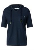 Kapuzenshirt mit Struktur deep blue