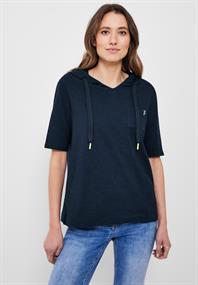 Kapuzenshirt mit Struktur deep blue