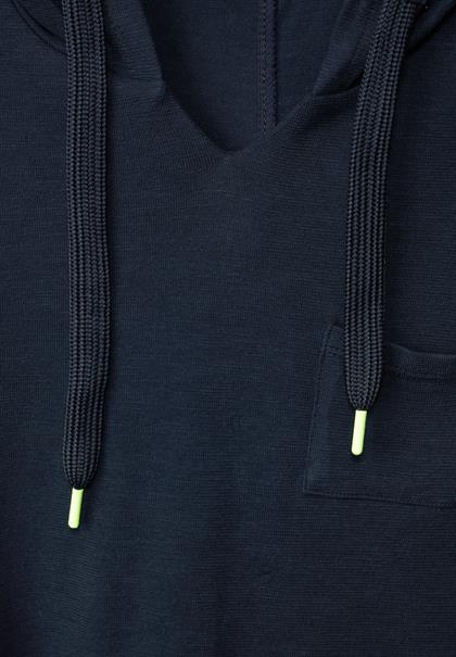 Kapuzenshirt mit Struktur deep blue