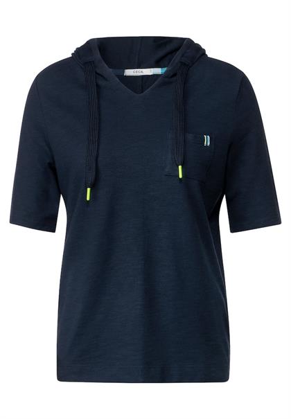 Kapuzenshirt mit Struktur deep blue