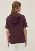 Kapuzenshirt mit Wording mulberry red