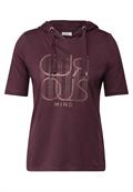 Kapuzenshirt mit Wording mulberry red