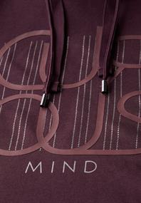 Kapuzenshirt mit Wording mulberry red