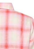 Karierte Bluse mit Knopfleiste pink check