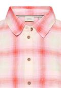Karierte Bluse mit Knopfleiste pink check