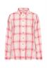 Karierte Bluse mit Knopfleiste pink check