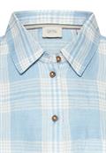Karierte Bluse mit Knopfleiste soft blue check