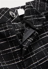 Karierte Bouclé Hose black