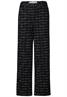 Karierte Bouclé Hose black