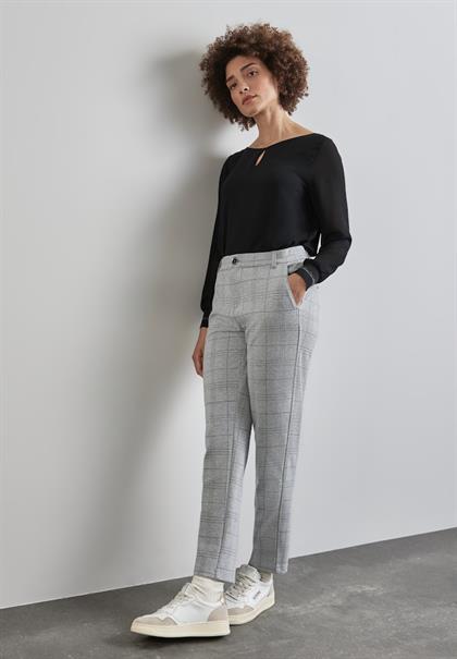 Karierte Chino heather grey mel.