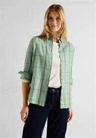 Karierte Hemdbluse clear sage green