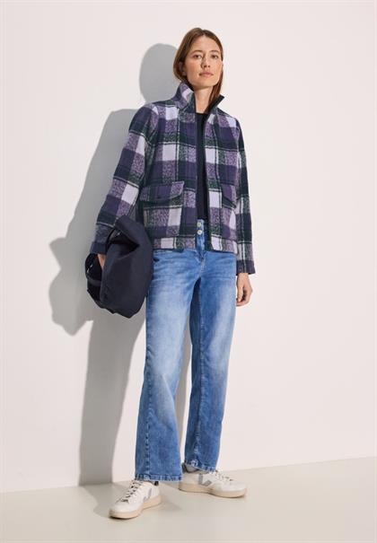 Karierte Jacke fir green