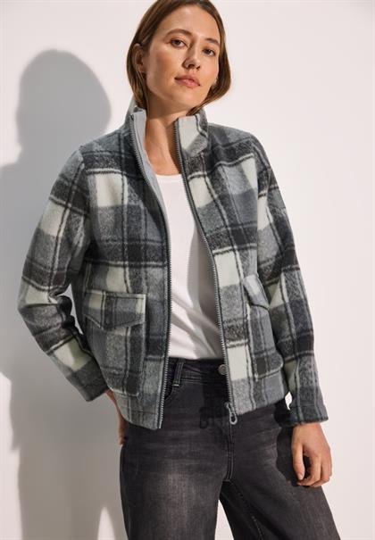 Karierte Jacke mineral grey melange