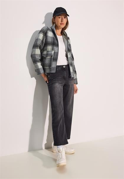 Karierte Jacke mineral grey melange