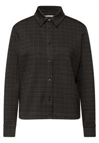 Karierte Jacquard Hemdbluse black