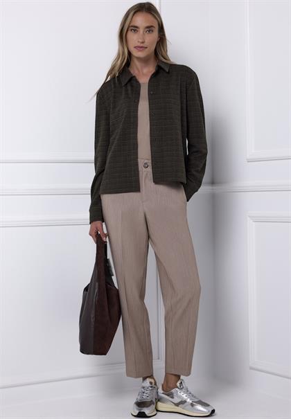 Karierte Jacquard Hemdbluse black