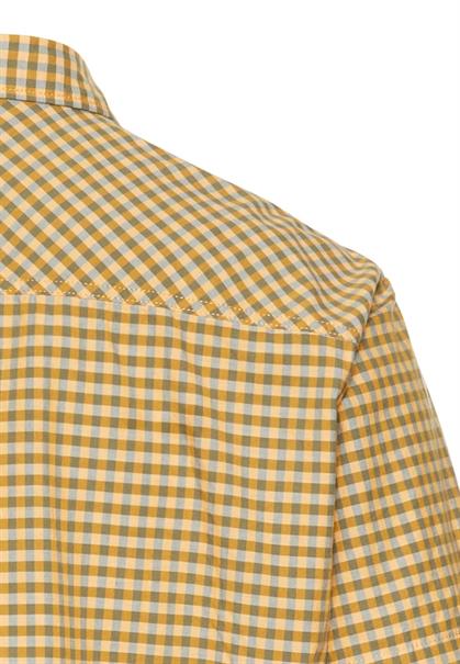 Kariertes Kurzarmhemd aus Baumwolle sunflower