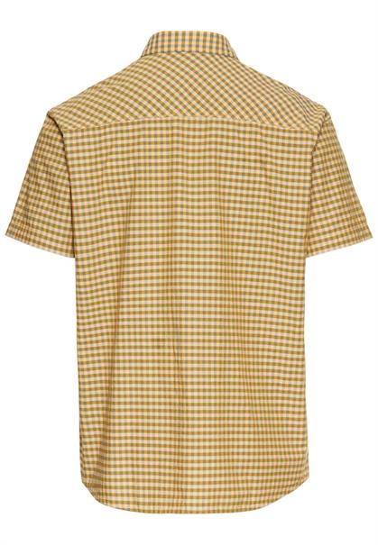 Kariertes Kurzarmhemd aus Baumwolle sunflower