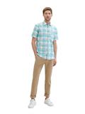 Kariertes Kurzarmhemd turquoise multicoloured check