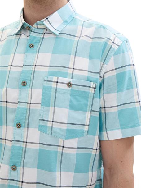 Kariertes Kurzarmhemd turquoise multicoloured check