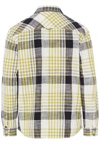 Kariertes Langarm Hemd aus Baumwolle moss