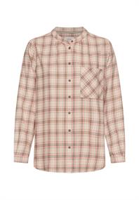 Karobluse aus Baumwollmix mauve pink check