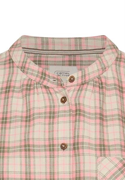 Karobluse aus Baumwollmix mauve pink check