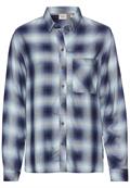 Karobluse aus reiner Viskose blue check