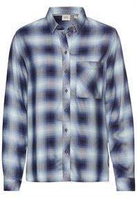 Karobluse aus reiner Viskose blue check