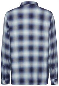 Karobluse aus reiner Viskose blue check