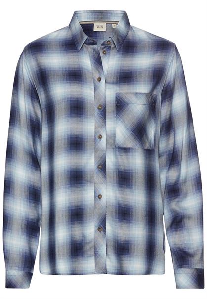 Karobluse aus reiner Viskose blue check