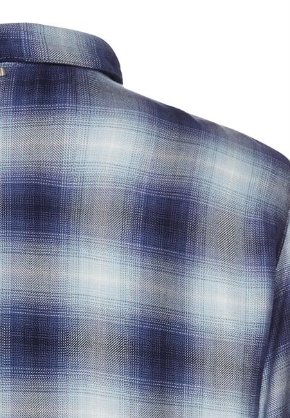 Karobluse aus reiner Viskose blue check