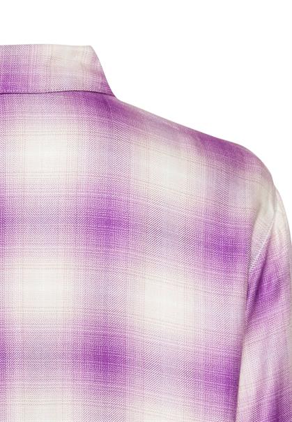 Karobluse aus reiner Viskose violet check