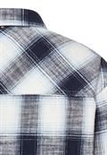 Karobluse mit Brusttasche dark blue check