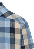 Karohemd aus Leinenmix strong blue