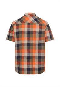 Karohemd aus reiner Baumwolle burned orange