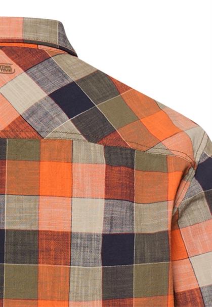 Karohemd aus reiner Baumwolle burned orange