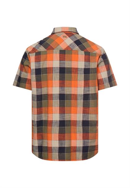 Karohemd aus reiner Baumwolle burned orange