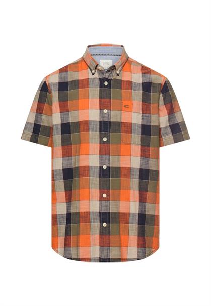 Karohemd aus reiner Baumwolle burned orange