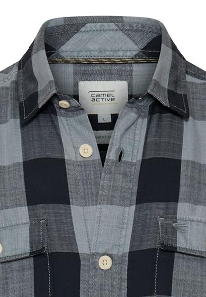 Karohemd aus reiner Baumwolle stormy blue